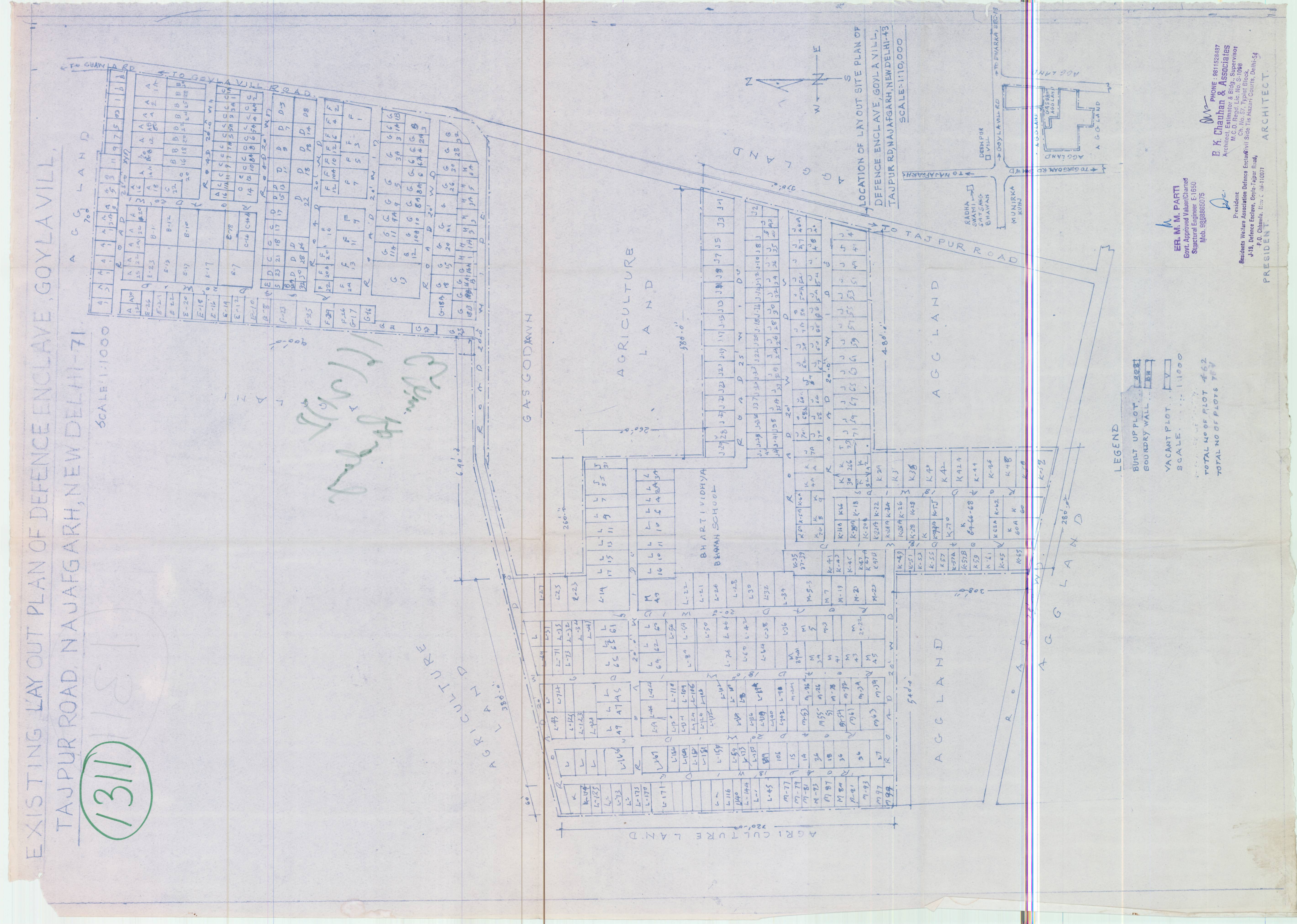 Defence Enclave Goela Tajpur Rd.Chawla New Delhi71 Department of